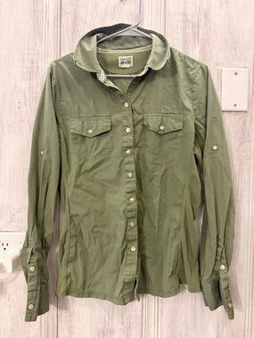 Converse Olive Green One Star Utility Button-Up Shirt